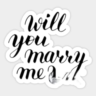 Will you marry me Sticker